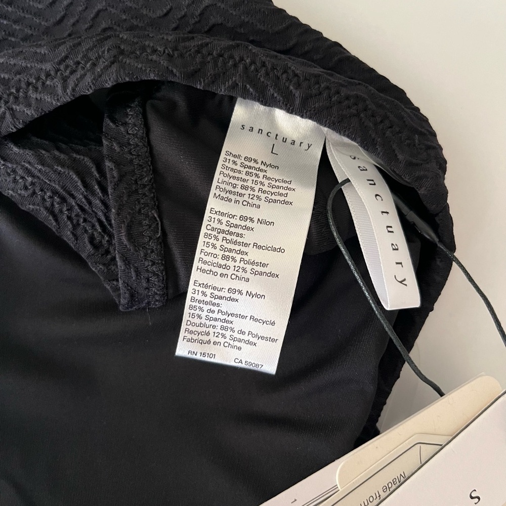 Sanctuary | NWT On The Water High Neck Halter Swimsuit Top - Picture 7 of 8
